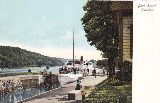 Sweden Goeta Canal Scene With Steamer