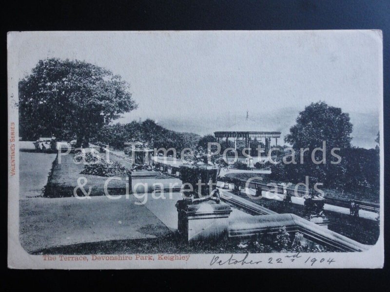 c1904 Keighley: The Terrace, Devonshire Park - showing bandstand