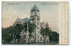 Court House Lawrence Kansas 1907 postcard