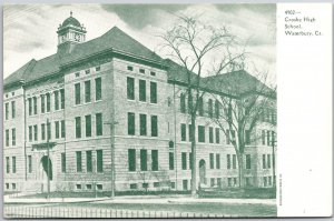 Crosby High School Waterbury Connecticut Historical Building Antique Postcard