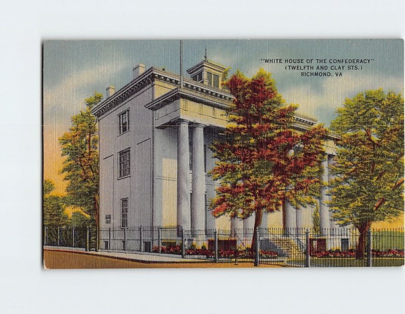 Postcard White House Of The Confederacy, Richmond, Virginia