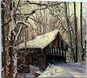 Postcard - Bridge over Gorge, Bayliss (1860) - Cornish, New Hampshire