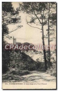 Postcard Old Noirmoutier L'Anse red and Tour Plantier