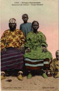 PC ED. FORTIER DAKAR FEMMES TYPE OULOF ETHNIC TYPES SENEGAL (a35540)