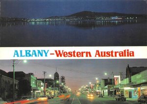 Albany, Australia  YORK STREET SCENE~Princess Royal Harbour~NIGHT  4X6 Postcard