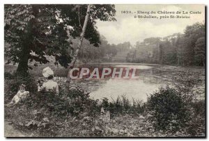 Old Postcard Etang Du Chateau De La Coste At St Julien Pres St Brieuc Women C...