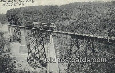 New B and M Steel Bridge, Greenville, New Hampshire, NH USA Trains, Railroads...
