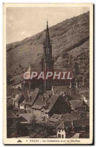 Old Postcard Thann The Cathedral With The Stauffen