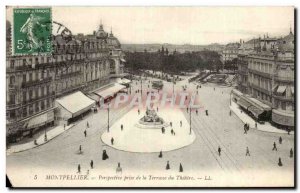 Montpellier Old Postcard Perspective taking the theater terrace