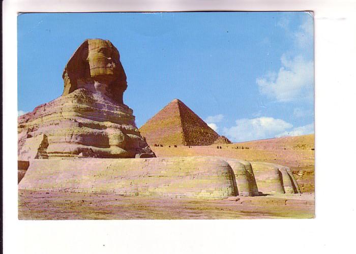 Sphinx and Pyramid of Cheops, Giza, Egypt