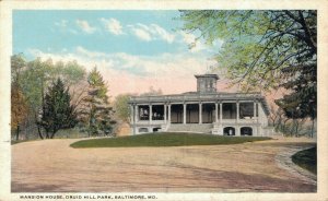 USA Mansion House Druid Hill Park Baltimore Maryland Vintage Postcard 07.91