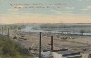 Iowa Sioux City View Of Three 3 State