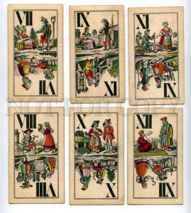 145077 Vintage Austrian 24 PLAYING CARDS deck with native type