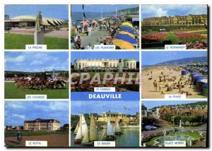 Modern Postcard Deauville Calvados The pool boards Normandu The Races Horses ...