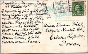 Postcard LIGHTHOUSE SCENE Boston Massachusetts MA AK4928