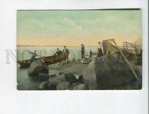 472980 1908 Finland Lovisa fishermen net real posted Moscow Saint Petersburg