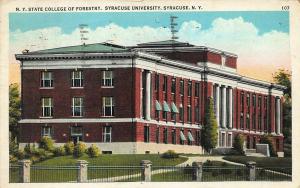 SYRACUSE NEW YORK-STATE FORESTRY COLLEGE-LOT OF 2 1933 PSTMK POSTCARDS