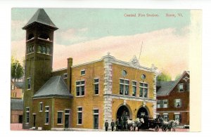 VT - Barre. Central Fire Station & Apparatus ca 1907