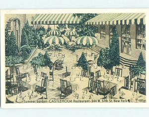 Unused 1940's CASTLEHOLM RESTAURANT New York City NY hs5159