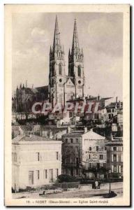 Old Postcard Niort Eglise Saint Andre