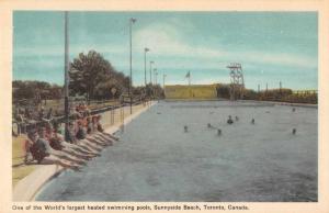 Sunnyside Beach Toronto Canada Heated Swimming Pool Antique Postcard J77153