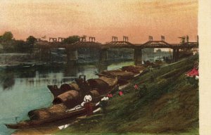 burma, On the Irrawaddy River (1910s) Italian Mission Postcard