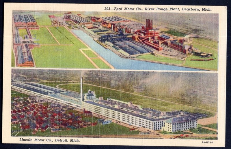 Michigan Air View Split View - Ford Motor Co River Rouge Plant DEARBORN - LINEN