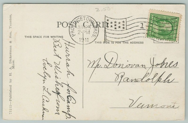 Cape Cod Massachusetts~Cliffs Up to Highland Light House~Keepers Cottage~c1910