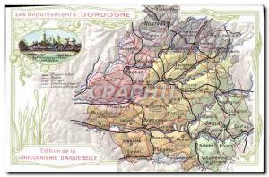 Old Postcard geographical maps of Chocolaterie & # 39Aiguebelle Dordogne Peri...