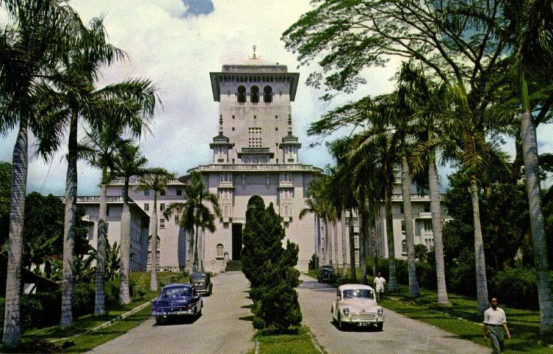 malay malaysia, JOHORE BAHRU, Main Mew of Government Building (1960s)  S.W. M-1