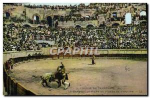 Old Postcard Bullfight Bullfight The banderillo just poking and s & # 39esquive