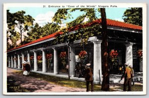 Niagara Falls New York~Entrance to Cave of the Winds~Vintage Postcard