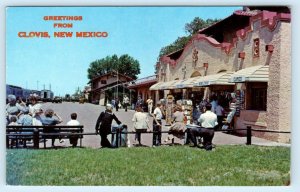 CLOVIS, NM New Mexico ~ Curry County ~ SANTA FE RAILWAY DEPOT 1965 Postcard