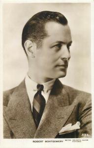 Cinema star film actor photo postcard Robert Montgomery