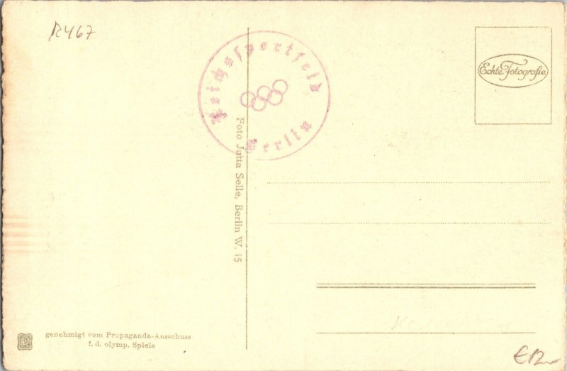 1936 Mint Germany RPPC Postcard Berlin Olympic Games Rings No circulated