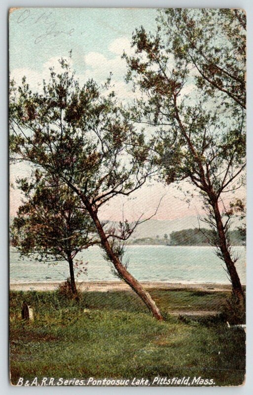 Pittsfield MA~Boston & Albany Railroad~Pontoosuc Lake~B&ARR Series~1907 Postcard 