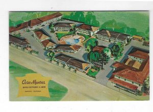 Vtg 1950's Casa Munras Hotel Cottages, Monterey, California Postcard