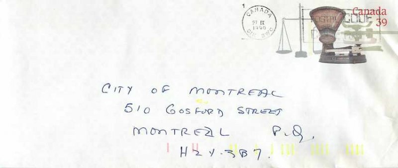 Entier Postal Stationery Canada Post Balance to weigh Dayton