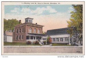Rectory and St. Mary's Church, Brandon, Vermont,  PU-00-10s