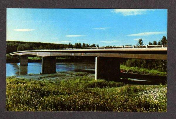 BC Muskwa Bridge Fort Nelson British Columbia Canada Alaska Hwy Alcan Postcard