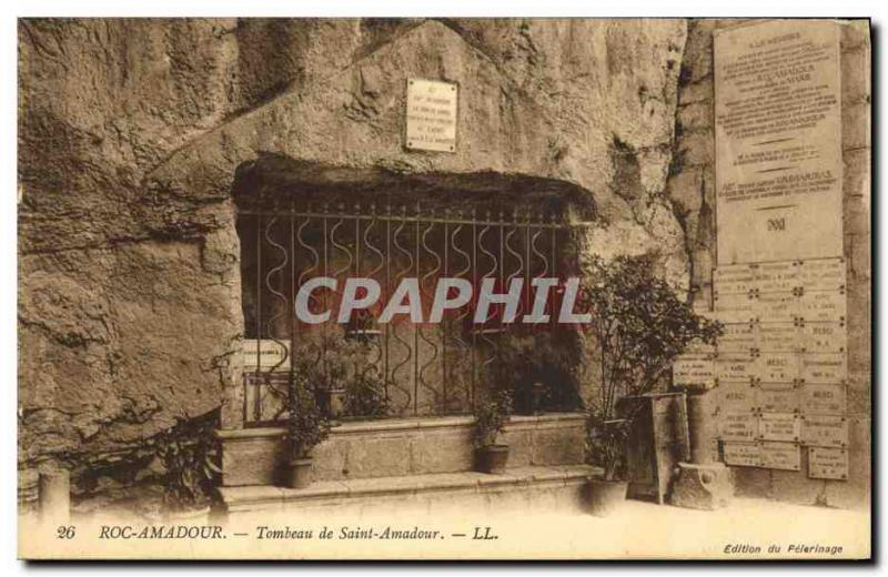 Old Postcard Tomb of Saint Amadour Rocamadour