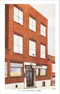 Quebec City, Canada  HOTEL/MOTEL LOUIS JOLLIET  Vintage ADVERTISING Postcard