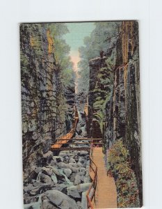 Postcard The Flume Gorge Franconia Notch  White Mountains New Hampshire USA