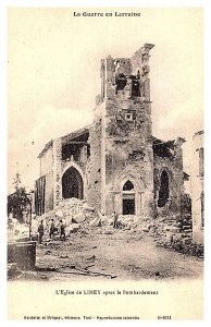 France La Guerre en Lerraine L'Eglish de Limey after Bombardment