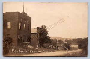 J99/ Coalburg Ohio RPPC Postcard c10 Main St Hubbard K of P Store Trumbull 379