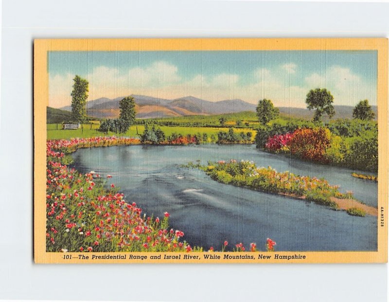 Postcard The Presidential Range and Israel River, White Mountains, New Hampshire