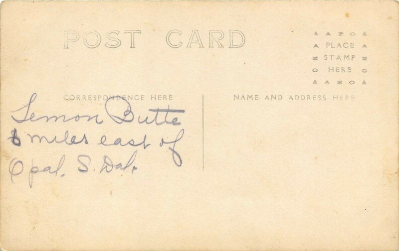 Lemmon Butte nr Opal South Dakota c1910 RPPC Real Photo Postcard Meade County B