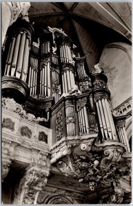 Organ In Oude Kerk Amsterdam Netherlands Sculpture Real Photo RPPC Postcard
