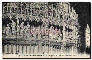 Old Postcard Cathedral Chartres Fragment From Around The Choir