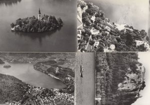 Bled Slovenia 4x Vintage Aerial Real Photo Postcard s